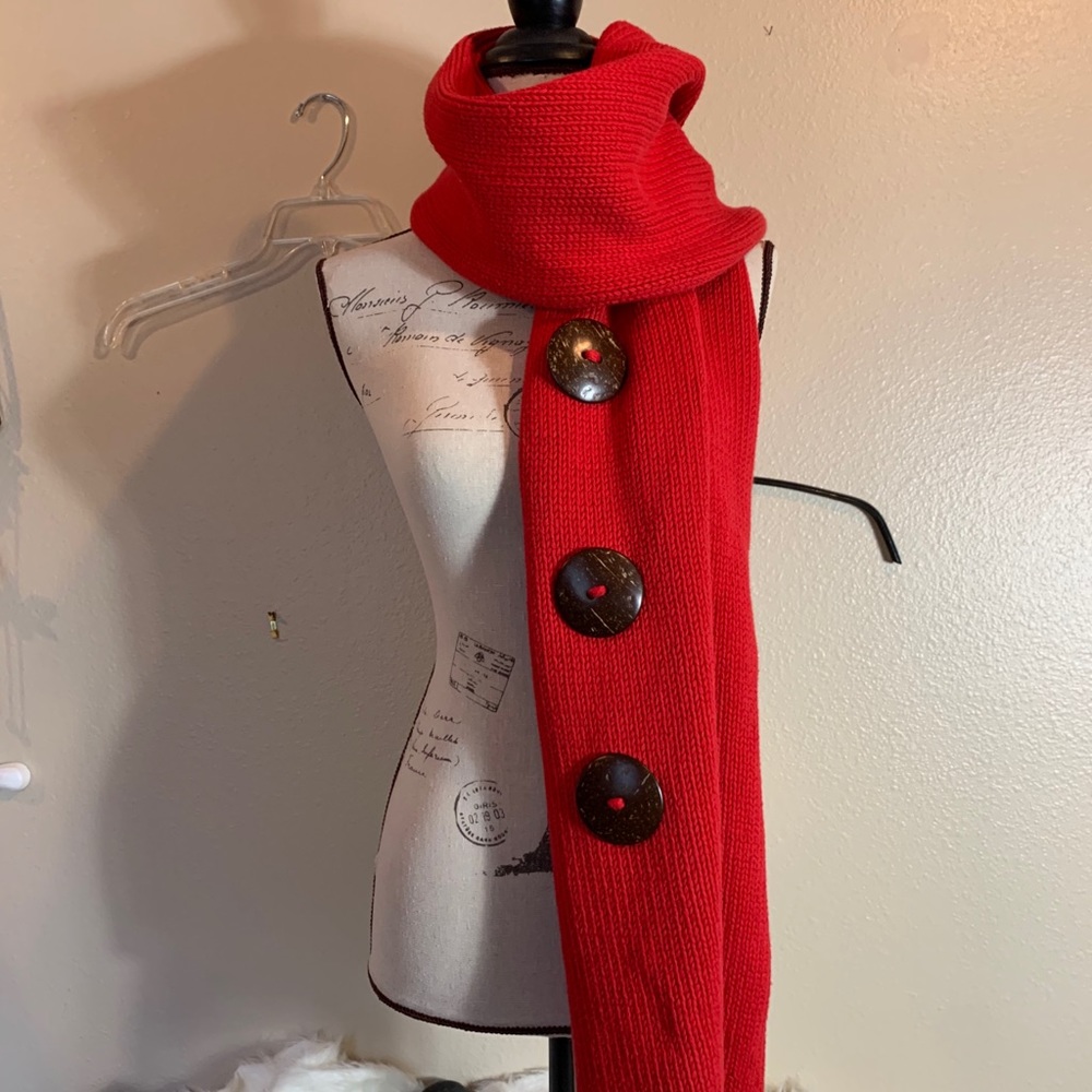 Large Red Sweater Scarf